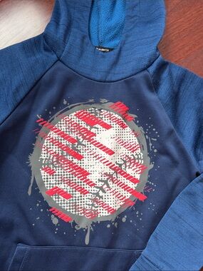 Navy Blue baseball Hoodie
